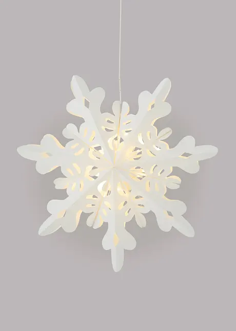 Decorazione da appendere LED fiocco di neve in carta, bonprix