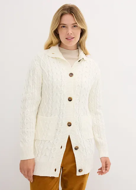 Cardigan in filato grosso con lavorazione a trecce, bonprix