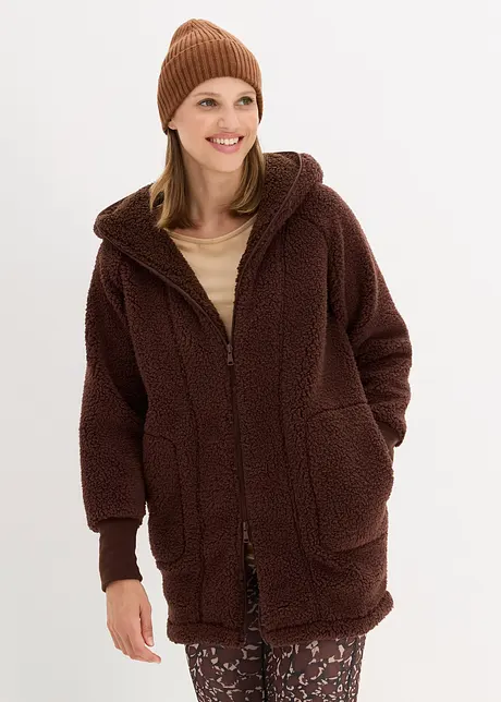 Giacca in pile effetto peluche, oversize, bonprix