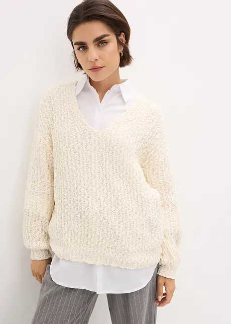 Maglione in filato bouclé, bonprix