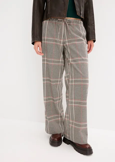 Pantaloni casual in piede-de-poule, bonprix