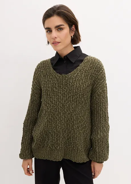 Maglione in filato bouclé, bonprix