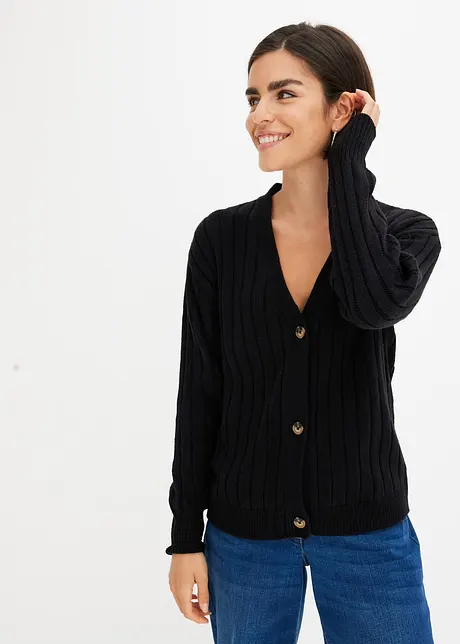 Cardigan corto a coste, bonprix