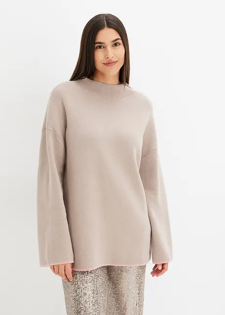 Maglione double-face in maglia fine, bonprix