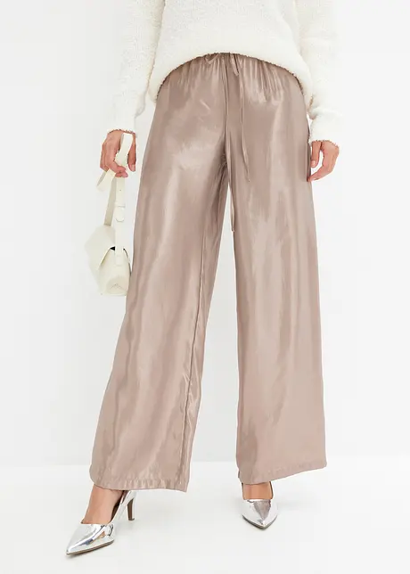 Pantaloni in satin lucido, bonprix