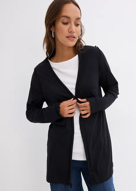 Cardigan corto in jersey a maniche lunghe, bonprix