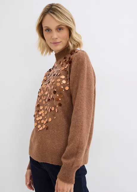 Maglione con paillettes, bonprix