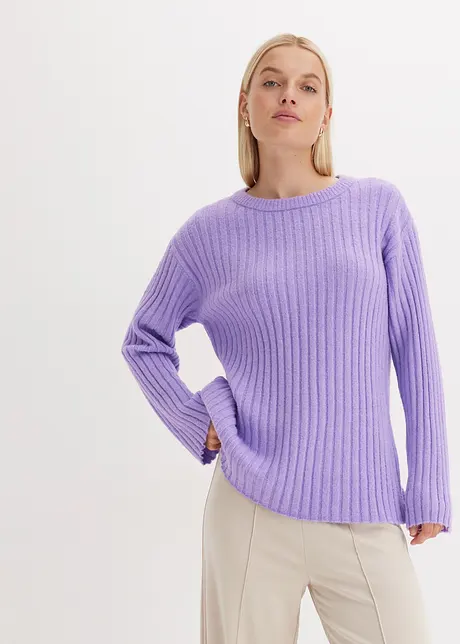 Maglione oversize a coste, bonprix