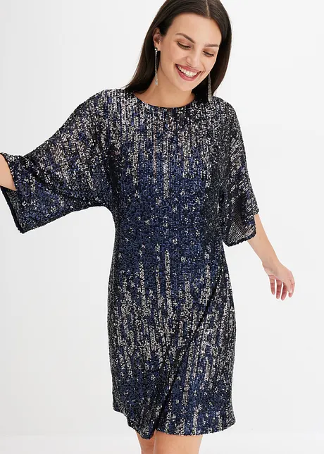 Abito oversize in paillettes, bonprix