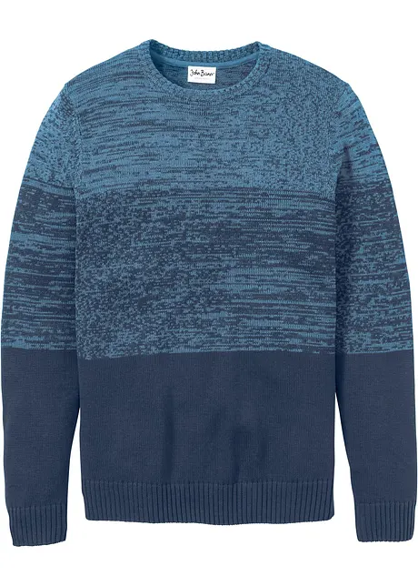 Maglione dalla linea comfort in filato fine misto cotone, bonprix