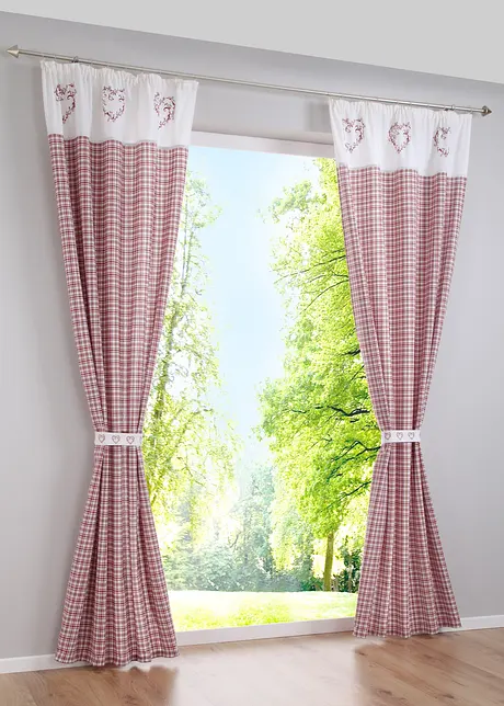 Tenda in cotone biologico con fermatenda (pacco da 1), bonprix