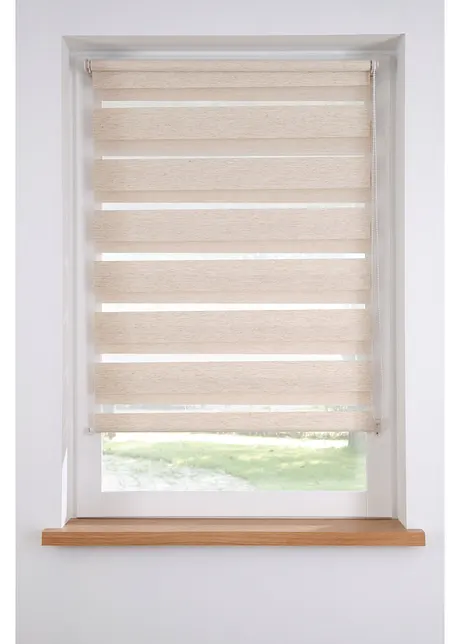 Tenda a rullo doppia effetto lino, bpc living bonprix collection