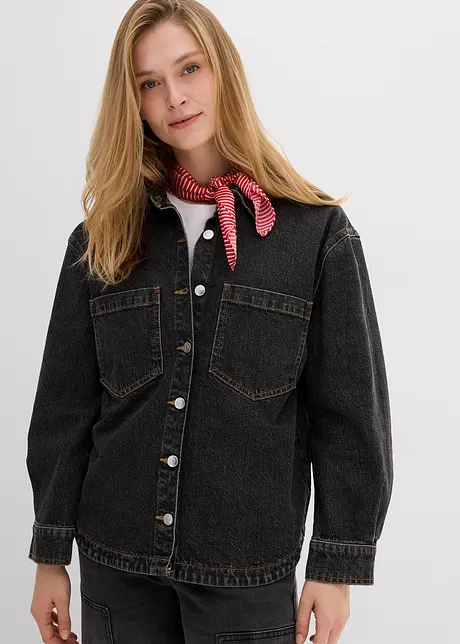 Giacca-camicia in jeans oversize, bonprix