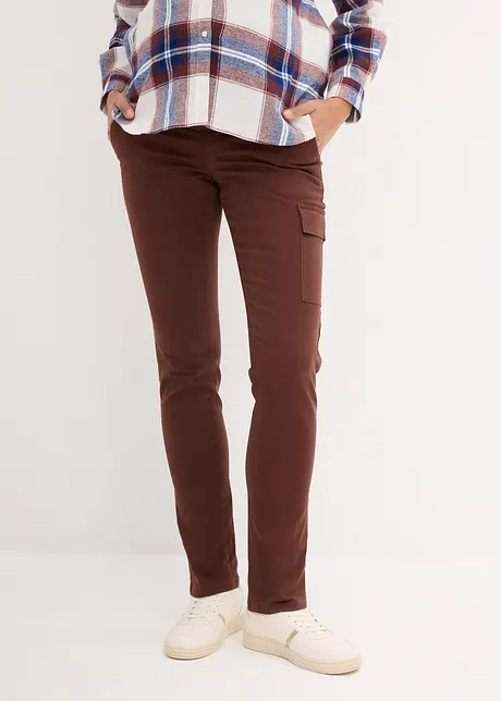 Pantaloni prémaman con cotone biologico, straight, bonprix