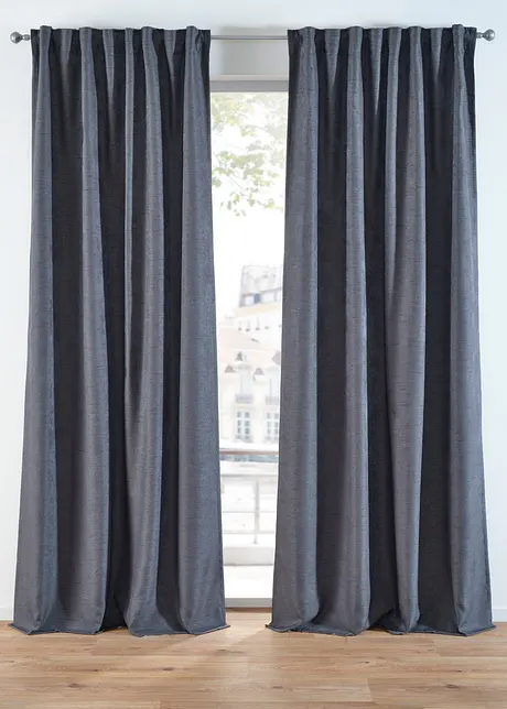 Tenda oscurante leggermente strutturata (pacco da 2), bonprix