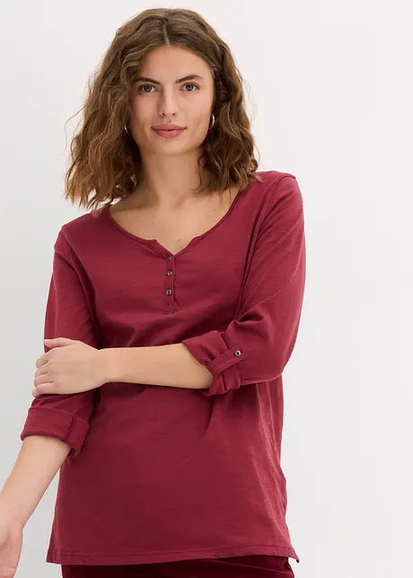 Maglia con bottoncini in puro cotone biologico, bonprix