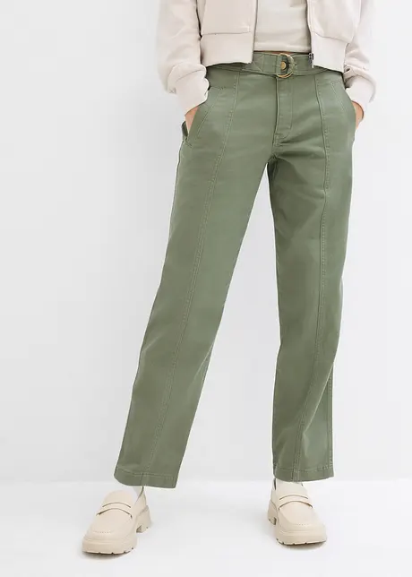 Pantaloni in cotone elasticizzato, bonprix