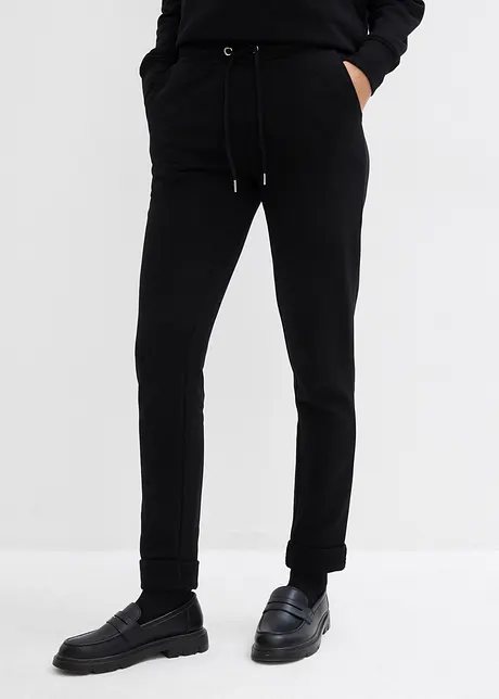 Pantaloni da jogging alla caviglia con risvolto, bonprix