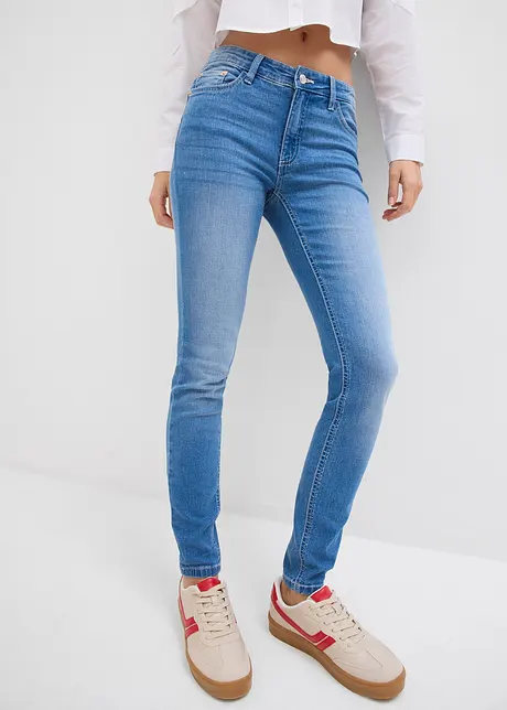 Jeans skinny elasticizzati a vita alta, bonprix