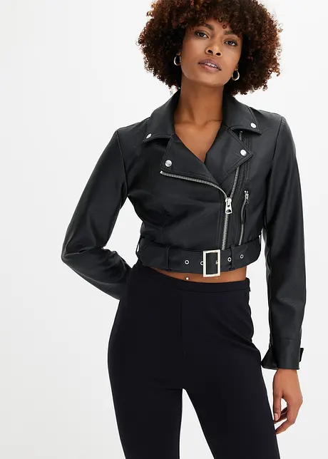 Giacca biker cropped, bonprix