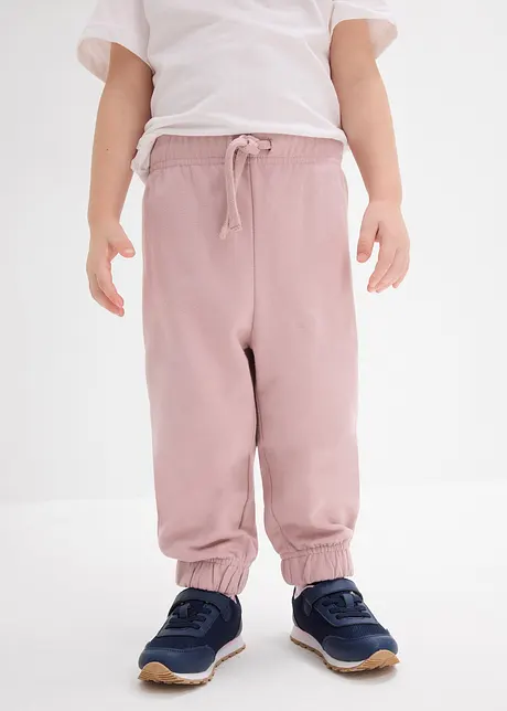 Pantaloni in felpa in puro cotone biologico (pacco da 2), bonprix