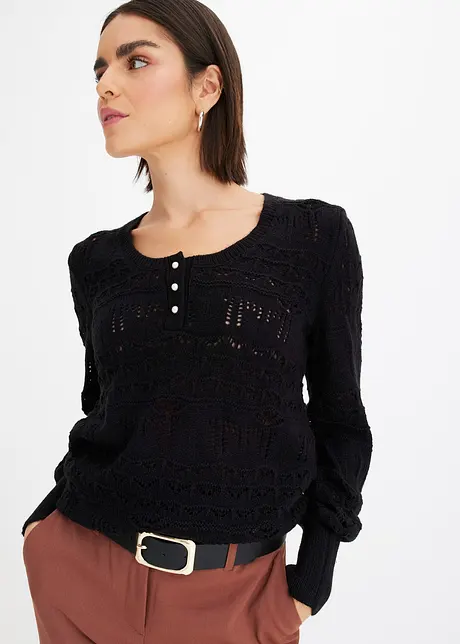 Maglione traforato, bonprix