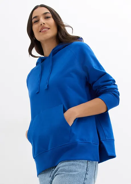 Felpa con cappuccio e spacchi laterali, bonprix