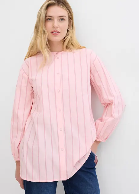 Camicia lunga in popeline di cotone, bonprix