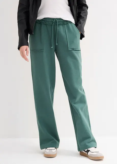 Pantaloni in felpa in misto cotone elasticizzato, bonprix