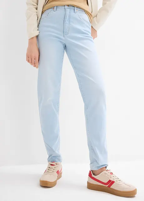 Mom jeans cropped, vita alta, bonprix