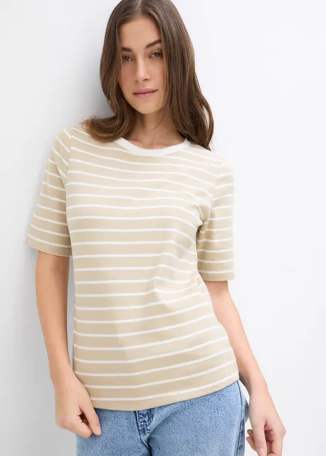 T-shirt in puro cotone biologico pesante, bonprix