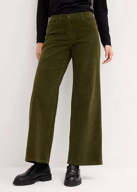 Pantaloni larghi di velluto a coste, bonprix