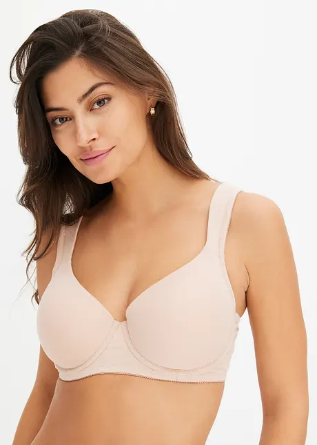 Reggiseno con coppe preformate e ferretto, con cotone biologico (pacco da 2), bonprix