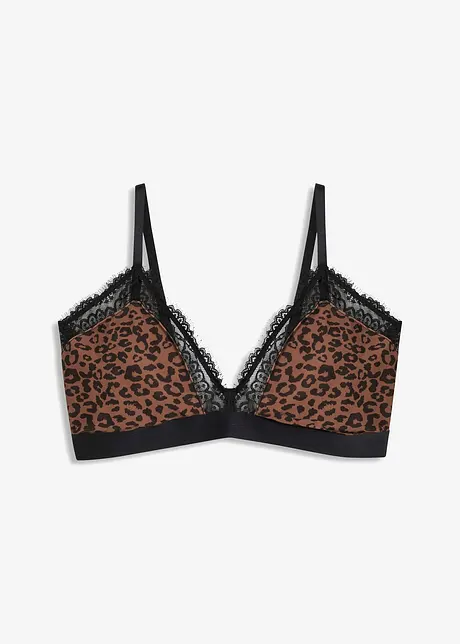 Bralette con coppe  a triangolo senza ferretto con imbottitura rimovibile, bonprix