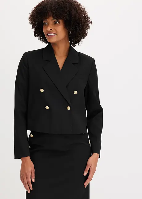 Blazer corto con bottoni gioiello, bonprix
