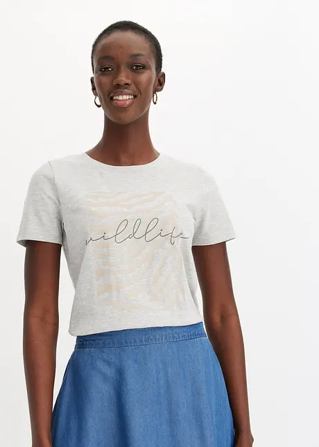 T-shirt con stampa zebrata, bonprix