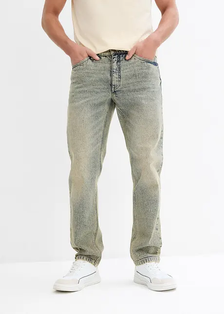 Jeans elasticizzati in denim robusto pregiato regular fit, straight, bonprix