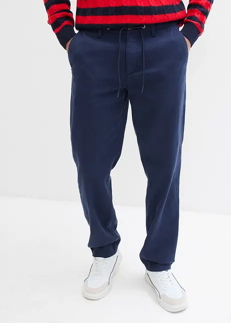 Pantaloni chino in puro cotone straight, relaxed fit, bonprix