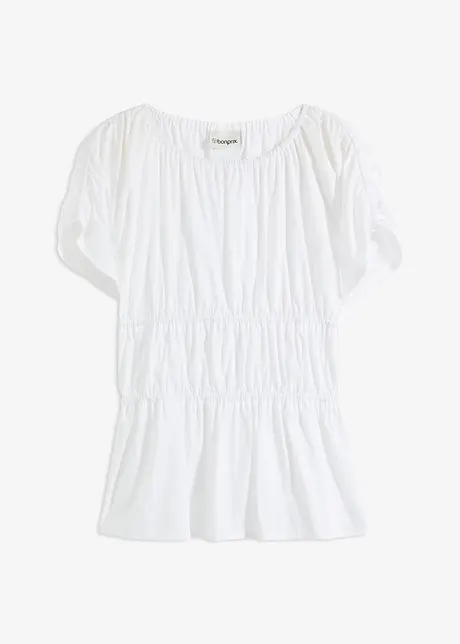 Top a blusa con arricciature, bonprix
