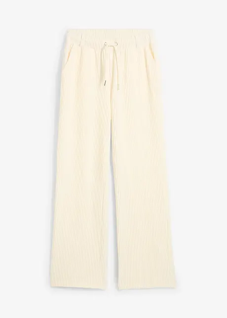 Pantaloni di velluto a coste in misto cotone elasticizzato, bonprix