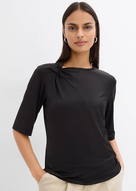T-shirt con dettaglio annodato, bonprix