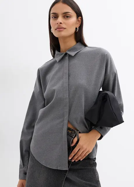 Blusa oversize reversibile in misto viscosa, bonprix