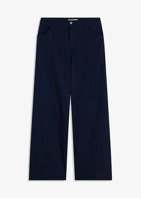 Pantaloni in twill con piega, bonprix