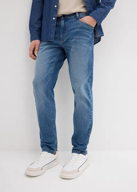 Jeans elasticizzati in denim pesante relaxed fit, tapered, bonprix