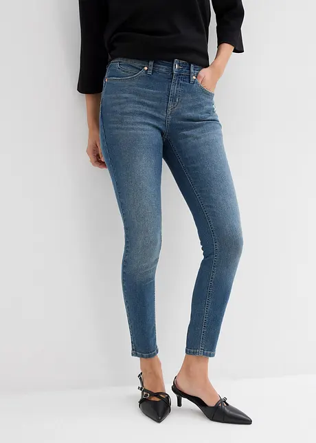 Jeans skinny elasticizzati, vita alta, bonprix