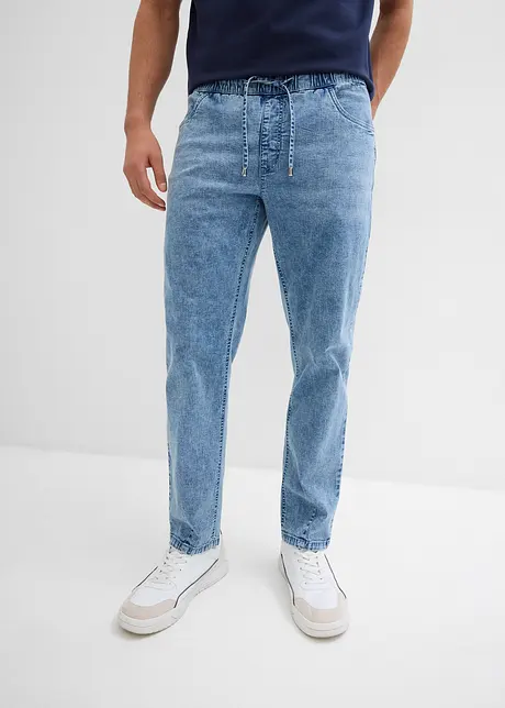 Jeans relaxed fit con elastico in vita, straight, bonprix