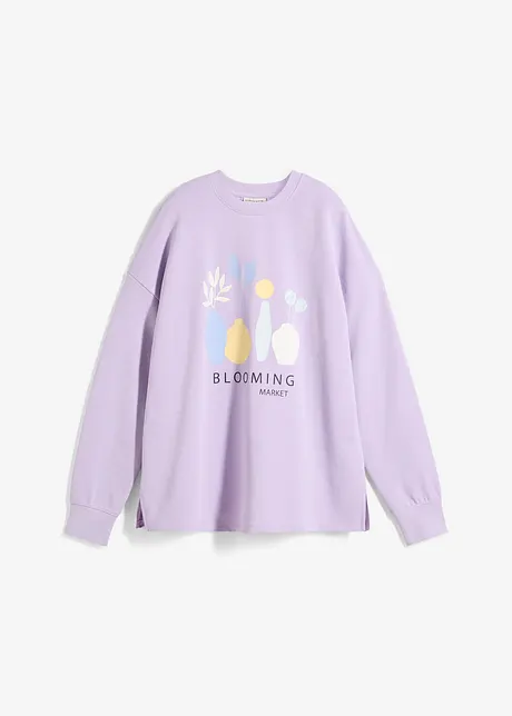 Felpa oversize in misto cotone, bonprix