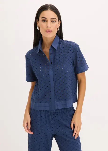 Abito Camicia Con Dettagli Traforati