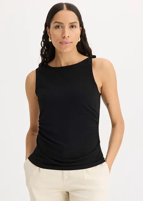 Top in jersey con dettaglio attorcigliato, bonprix