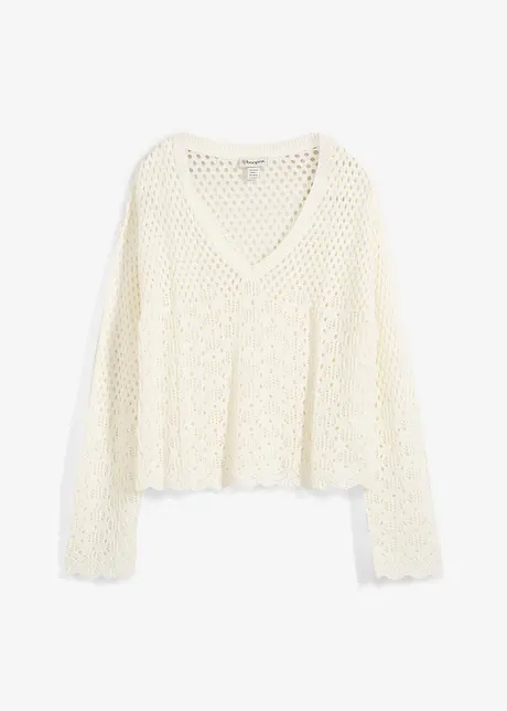 Maglione leggero traforato, bonprix